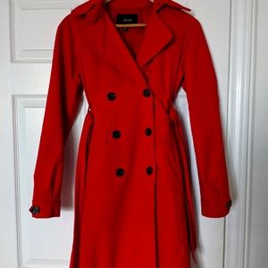 Red trench coat